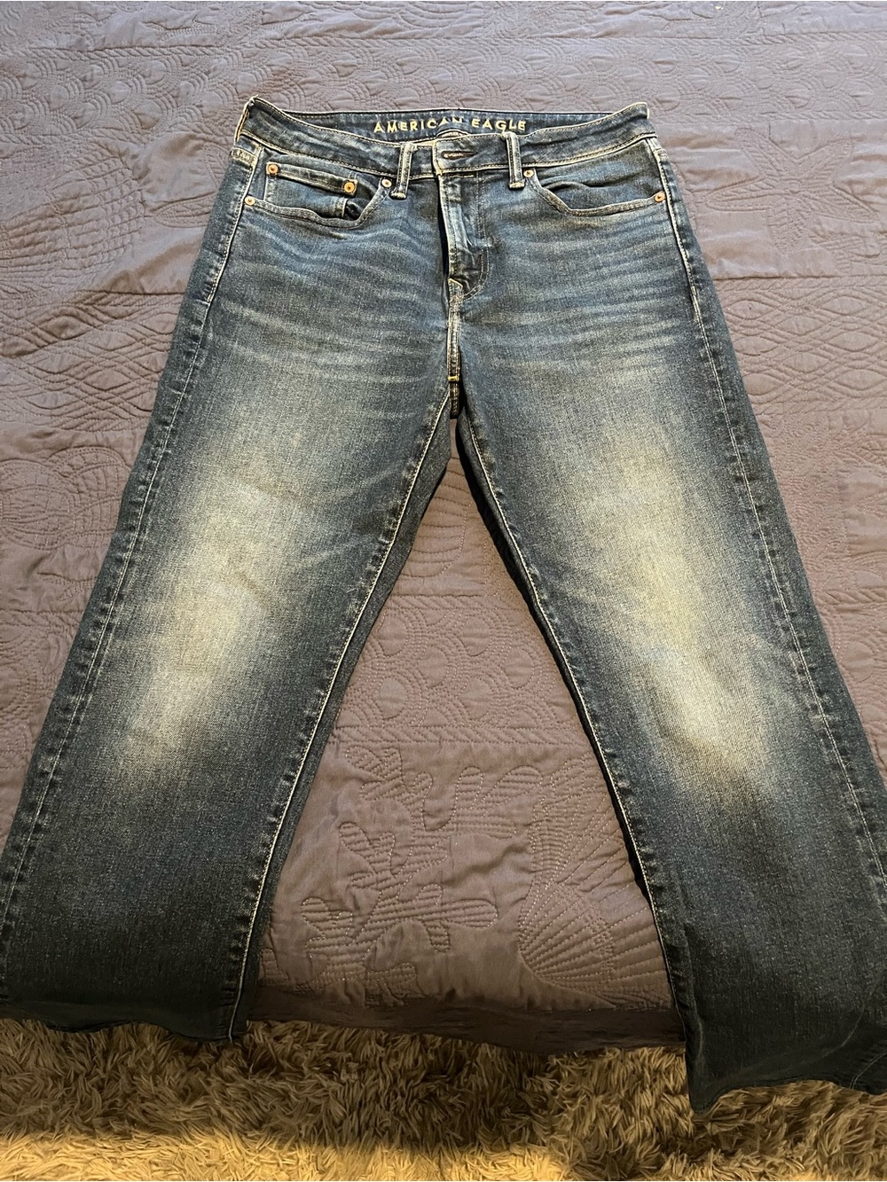 American Eagle Outfitters Men’s Washed Blue Slim Jeans